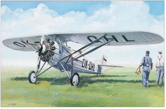 Modelis Morane Saulnier MS 230 9,4x14,6 cm kastē 25x14,5x4,5 cm