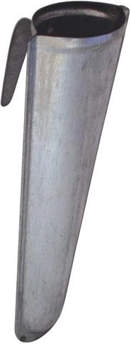 Sheet-metal scythe stone holder with belt hook