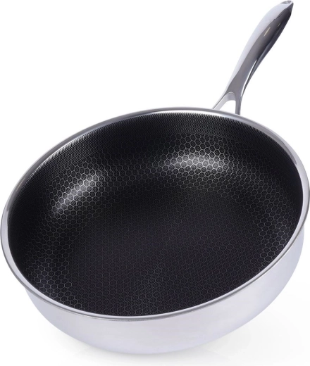 Dziļā nerūsējošā tērauda panna COOKCELL 28 cm