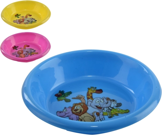 Bērnu plastmasas bļodiņa no UH plastmasas ar dekoru, apaļa 15 cm (mix)