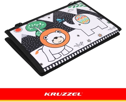Kruzzel Sensory Contrast Book with Teether and Mirror