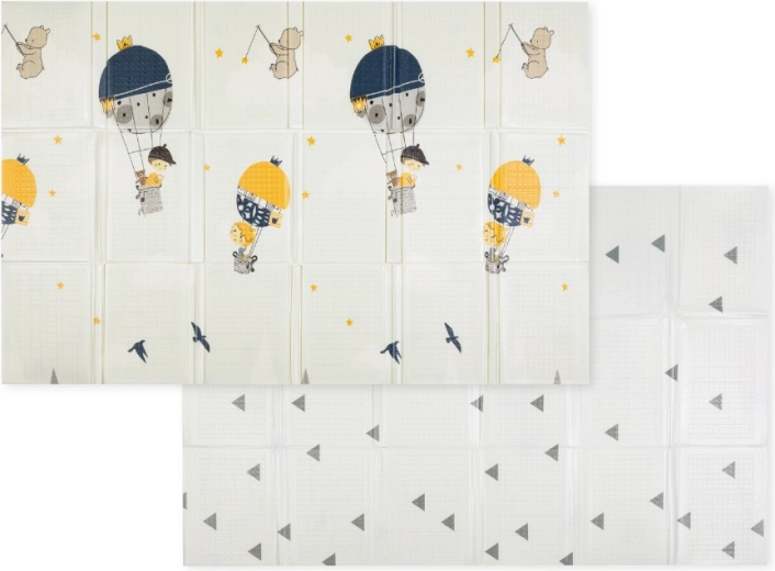 Petite&Mars salokāms spēļu paklājiņš Campy L 130 × 200 cm mountains & triangles
