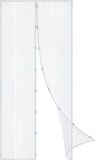 Balts magnētiskais kukaiņu tīkls durvīm 208 × 100 cm