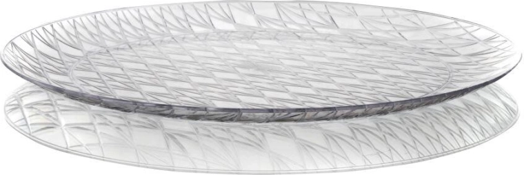 Round serving tray ACCASA 35 cm – glass imitation