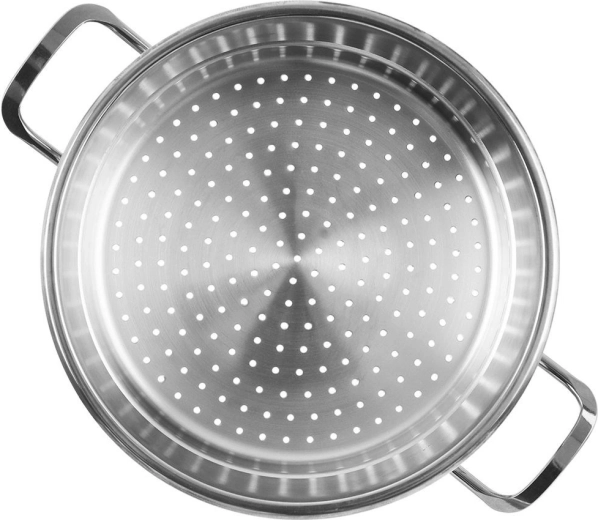 Perforated base for even steam