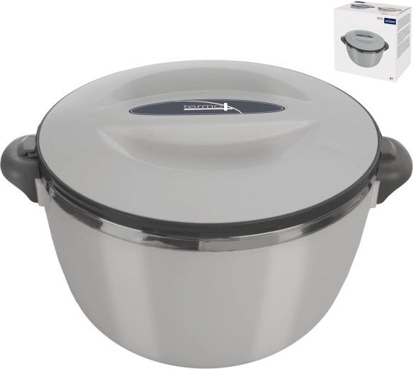 Insulated bowl UH/stainless steel TERMO 6 l grey