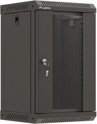 Wall-mounted 10-inch 9U rack cabinet 300x300 black