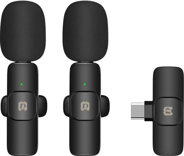 Bezvadu lavalier mikrofons USB‑C PULUZ priekš Android (divkāršs komplekts)