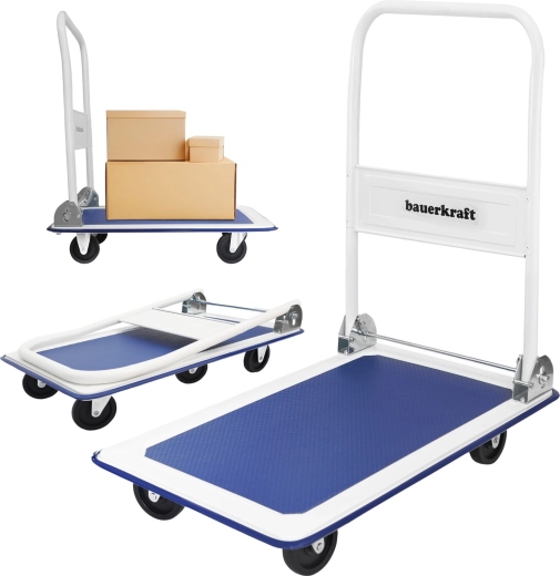Salokāms platformas transportēšanas ratiņš noliktavai 150 kg - 1 gab.