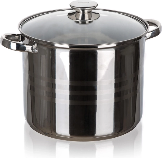 Stainless steel pot LIVING 26 cm with glass lid 11.1 l
