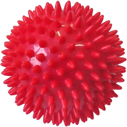 ACRA masāžas bumbiņa “ezītis” 7,5 cm sarkana - 1 gab.