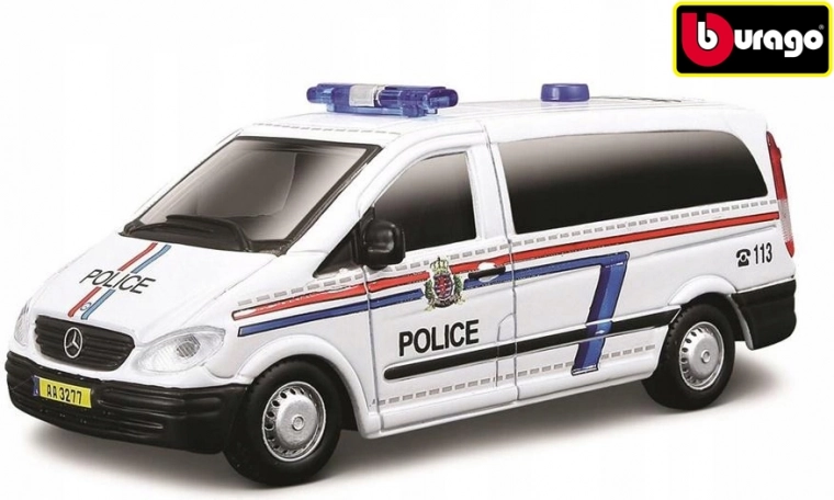 Bburago Mercedes‑Benz Vito policijas furgons 1:50