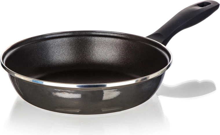 24 cm Frying Pan with Non-Stick Surface Metallic Black