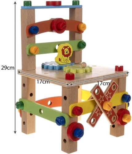 Colorful kids’ design and wooden durability