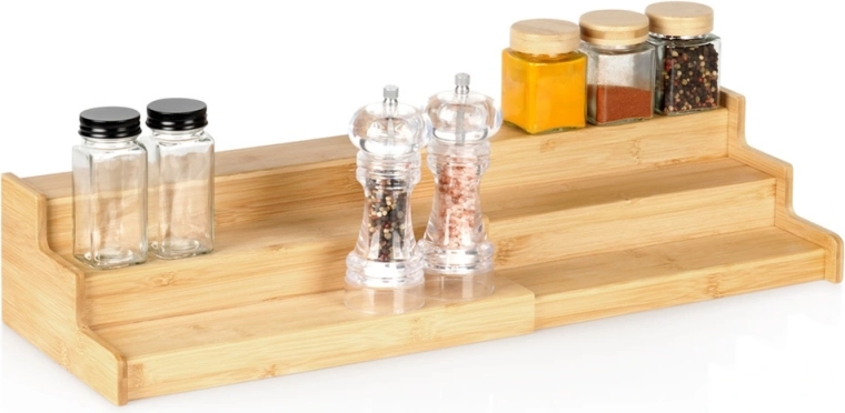 Vilde Bamboo Kitchen Shelf, 3-Tier, Extendable