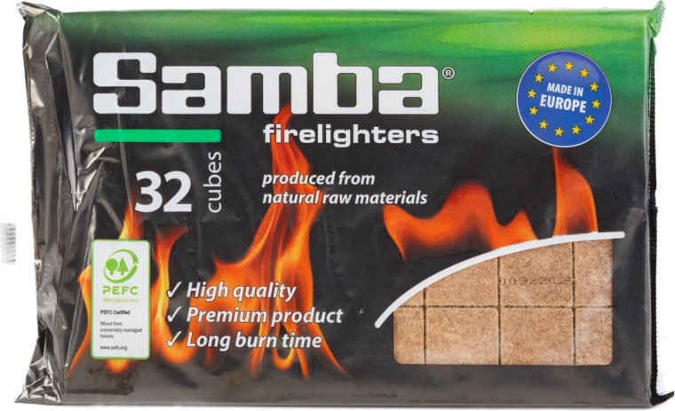Iekurināšanas kubiņi grilam un kamīnam – 32 gabali
