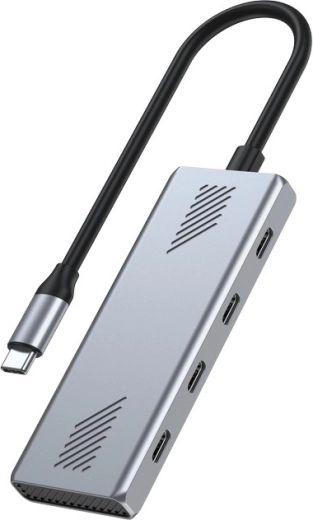 USB‑C centrmezgls 4× USB‑C 10 Gb/s, USB 3.2 Gen 2, metāla izpildījums