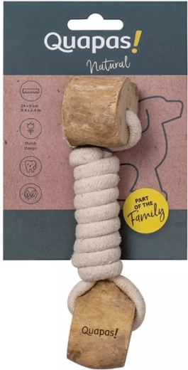 Quapas! Twist toy made of coffee wood for tugging