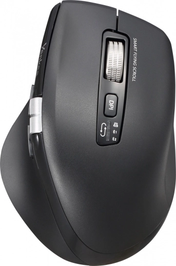 Ergonomiska bezvadu pele ar uzlādējamu akumulatoru un divkanālu savienojumu 2× Bluetooth + USB 2,4 GHz SPIN