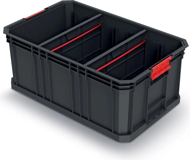 Modulāra transportēšanas kaste ar starpsienām 520 × 329 × 210 mm