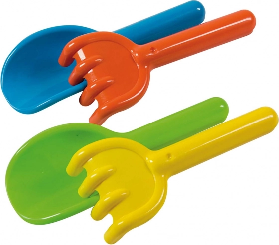 Bērnu dārza darbarīku komplekts: Lāpstiņa un grābeklis – 18 cm