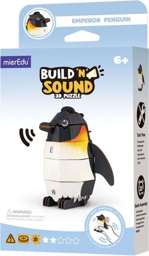 3D puzzle MierEdu Build and Listen – Penguin