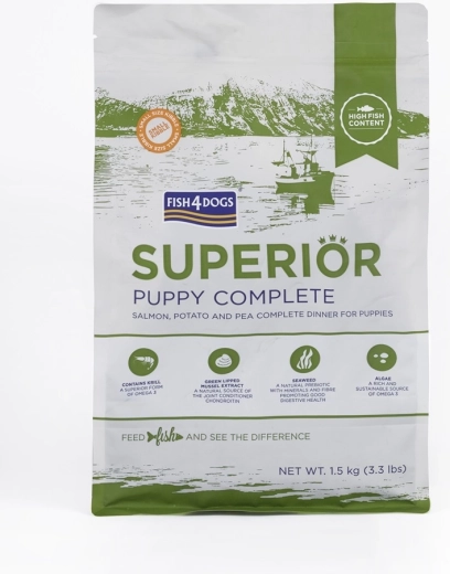 Fish4Dogs Superior small kibble for puppies with salmon and potatoes 1.5 kg
