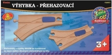 Maxim pārslēdzams sliežu pārmijas posms vilcieniņiem