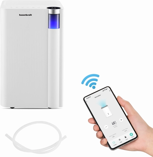 Bauerkraft gaisa mitruma savācējs 12 l/24 h ar Wi-Fi