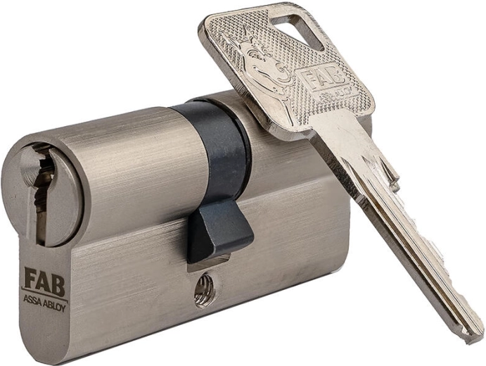 Cylindrical security cylinder FAB 3 HOME 40/50, nickel, Security Class 3