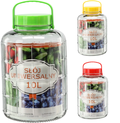 Stikla trauks 10 l ar plastmasas vāku