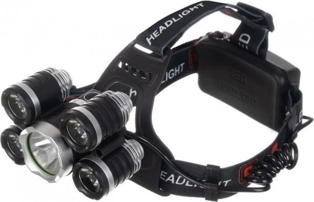 Jaudīgs apgaismojums ar 5× LED Cree T6