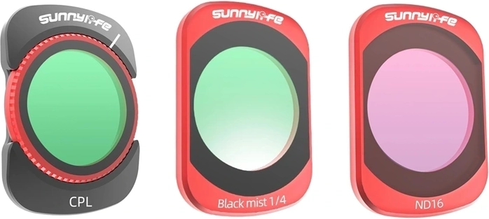 Sunnylife filtru komplekts Osmo Pocket 4/3 (CPL, ND16, Black Mist 1/4)