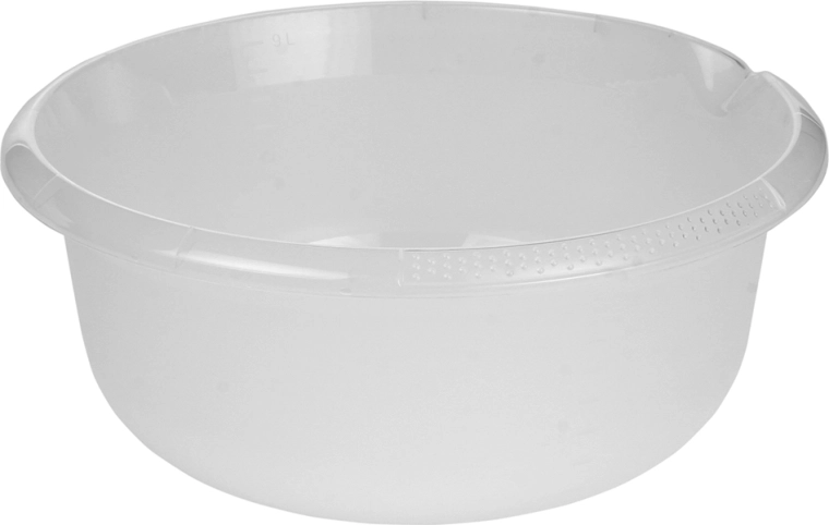 Caurspīdīga apaļa bļoda ar izliešanas snīpi 36 cm, 9 l