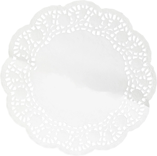 Set of paper cake doilies 48 pcs, white (24 rectangular + 24 round)