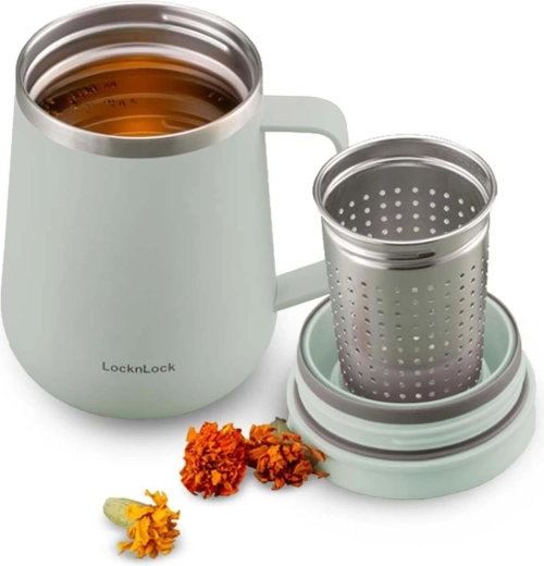Termokrūze ar rokturi LocknLock Metro Tea 400 ml, mint