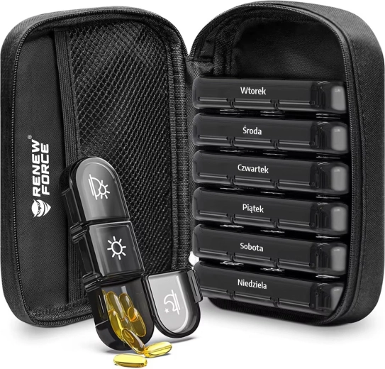 Renew Force Weekly Medication Organizer with 7 Removable Modules
