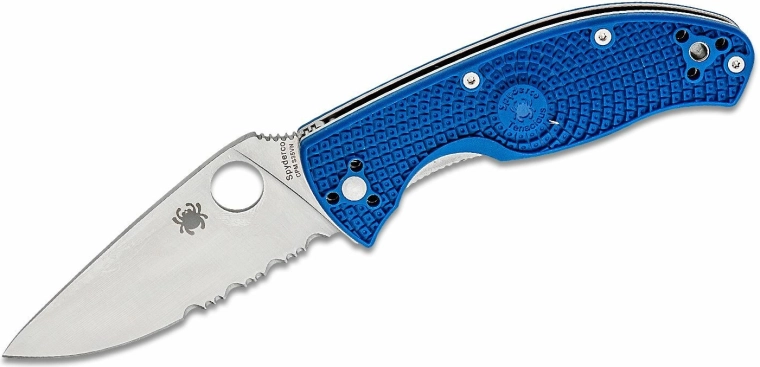 Spyderco Tenacious Lightweight Blue kabatas nazis 8,6 cm, satīna apdare, zils, FRN