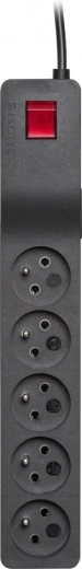 Lestar ZX 510 surge-protected extension socket, 1 outlet, 1.5 m, black