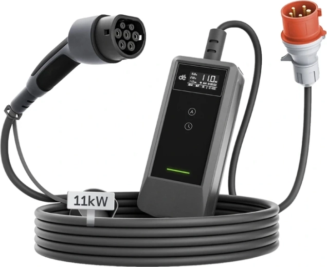 Pārnēsājams elektromobiļu lādētājs DEPOW 11 kW ar 7 m kabeli