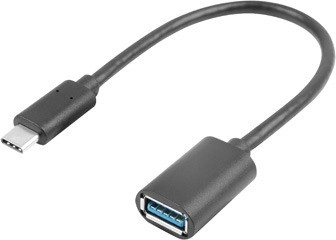 USB-C (vīrišķais) uz USB-A (sievišķais) adapteris USB 3.1, 15 cm