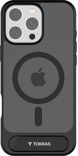 Torras Pstand Case with Magnetic Kickstand for iPhone 16 Pro Max – Black