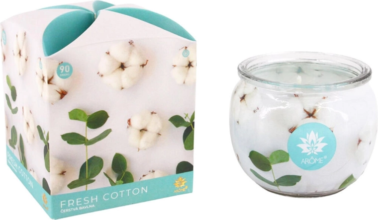 Scented glass candle Fresh Cotton 90 g