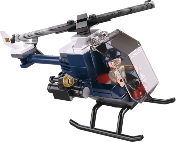 Sluban Policija 4in1 helikopters – mini konstruktors