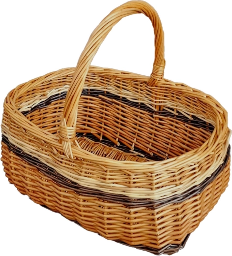 Pīts iepirkumu grozs PERELKA, mazāks, lakots 36 × 26 × 28 cm