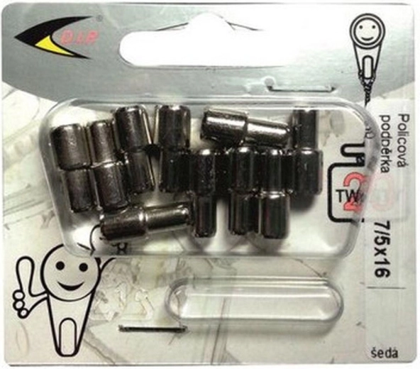 Furniture support 7/5 galvanized, blister of 10 pcs