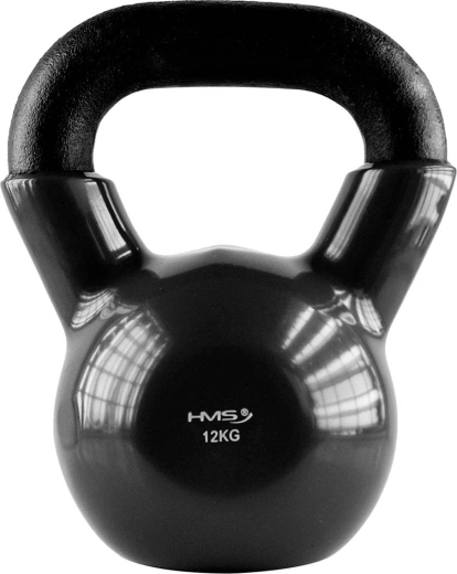 Tērauda kettlebell ar vinila pārklājumu 12 kg HMS