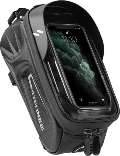 Waterproof bicycle frame bag MalTrack with phone holder