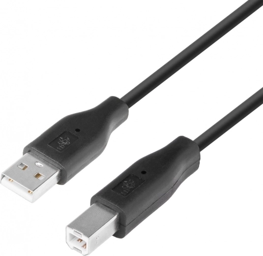USB kabelis AM–BM 1,8 m melns