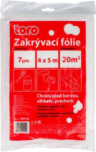 HDPE pārklājuma plēve pret putekļiem 7 µm 4 × 5 m